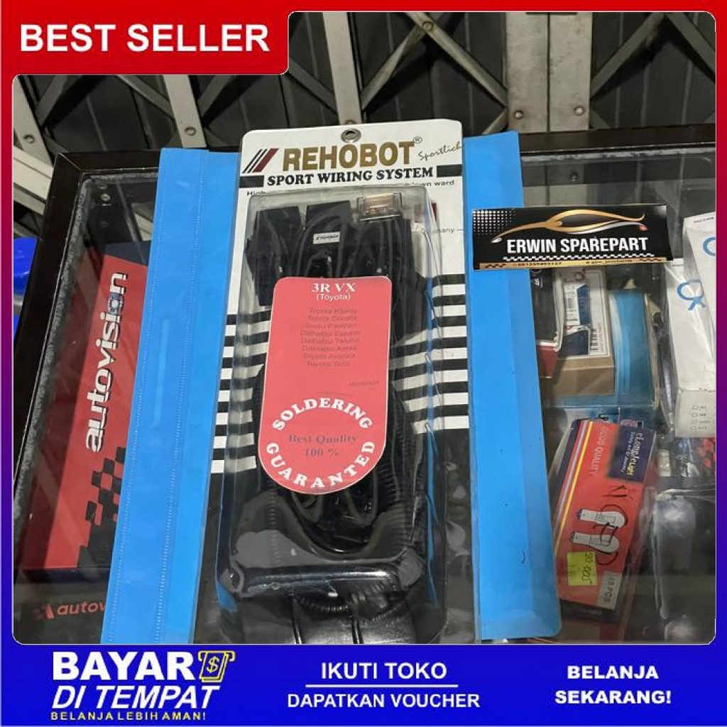 FREE ONGKIR KABEL SET 3 RELAY LAMPU MOBIL AVANZA XENIA YARIS ORIGINAL BOSCH REHOBOT BISA COD