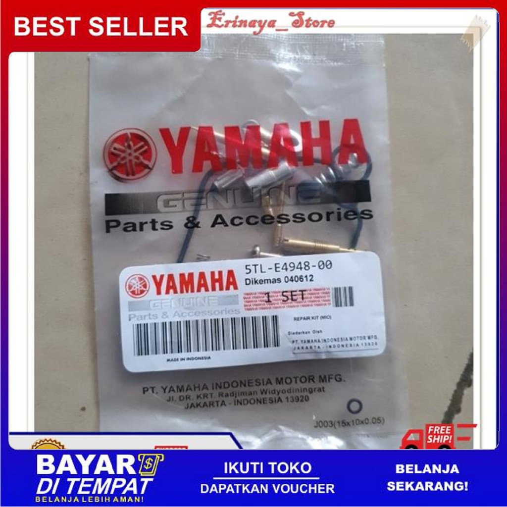 FREE ONGKIR ORIGINAL REPAIR KIT KARBURATOR MIO KARBU SPORTY FINO LAMA OLD 5TL ORI BISA COD