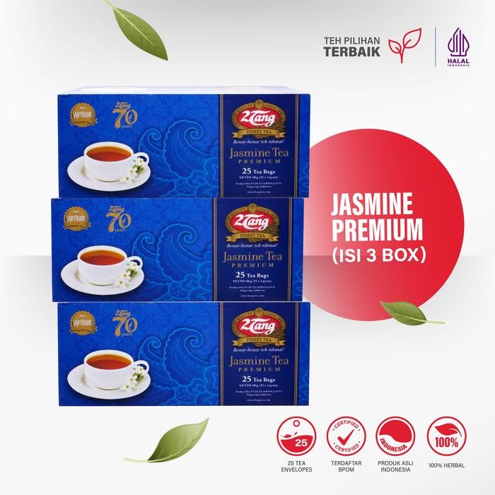 

2Tang Jasmine Tea Premium Teh Celup [3 Box @25 Kantong/2 Gr]