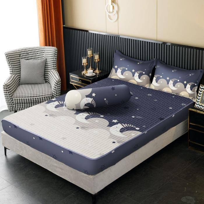 Sprei Waterproof 180X200 Plus Sarung Bantal Dan Guling Merk Texania