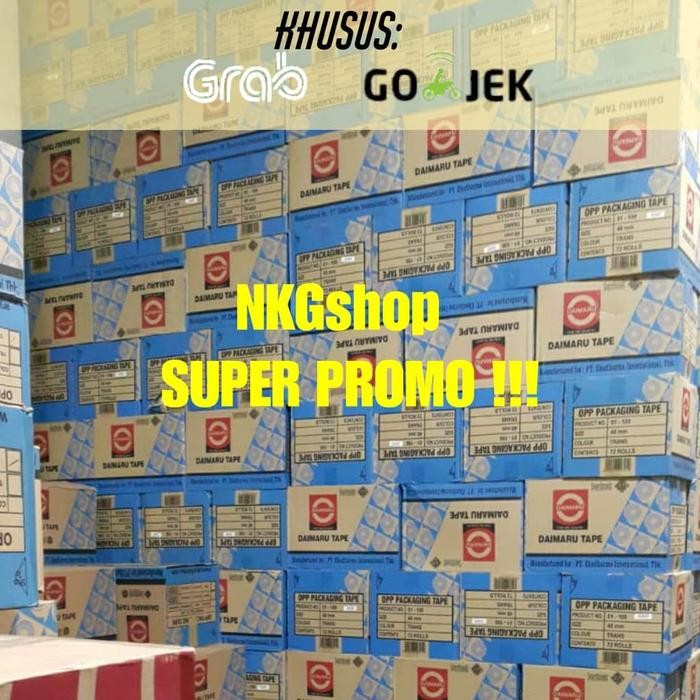 

TERLARIS! SUPER PROMO !! Lakban Daimaru 2" 48mm x 90yard (1dus = 72roll)