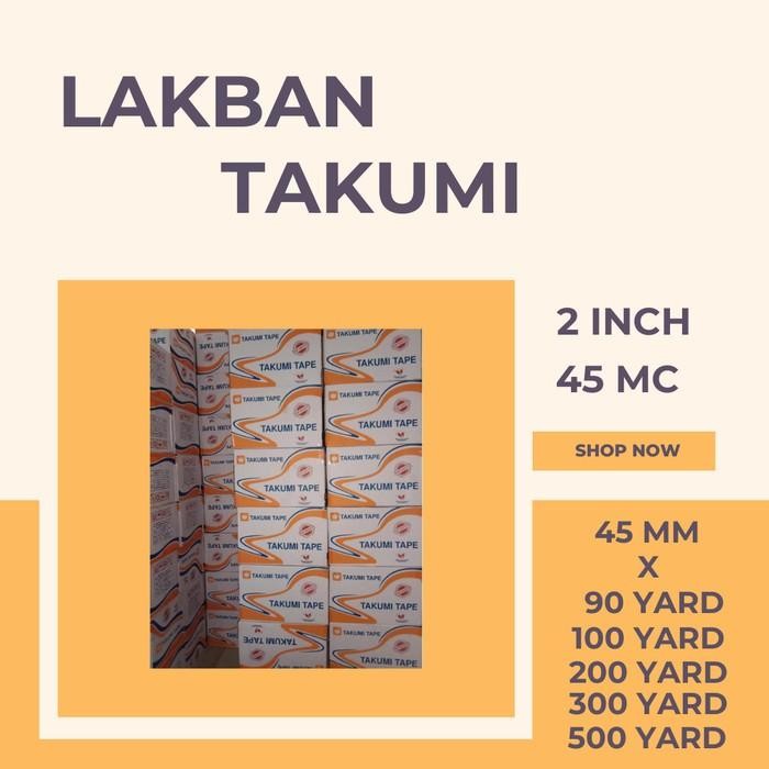 

(GRAB/GOJEK) LAKBAN TAKUMI 1DUS BENING COKLAT 2INCH 45MM 45MC 90YARD 100YARD 200YARD 300YARD 500YARD