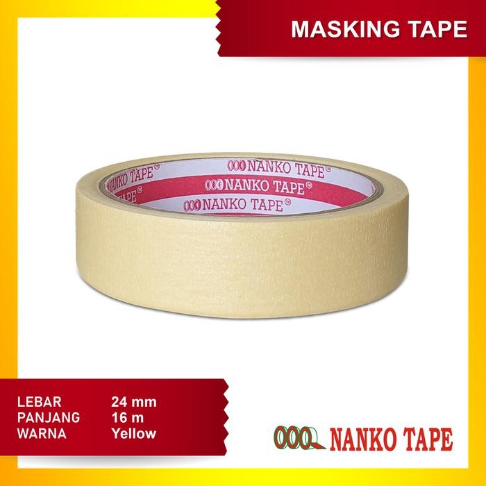 

Nanko 24 mmx 18 Yard Masking Tape Kuning - 12 pcs