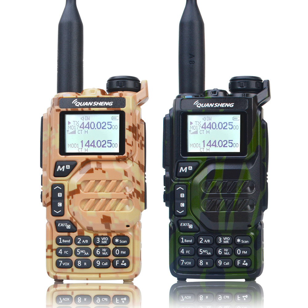 50-600Mhz Rx Quansheng Uv-K5 Camouflage Walkie Talkie Vhf Uhf Tx Dtmf Vox Fm Air Band Fast Copy One