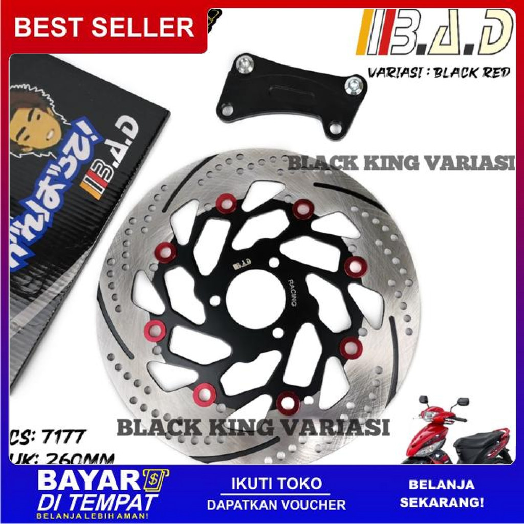 FREE ONGKIR DISC BRAKE PIRINGAN CAKRAM 260MM FLOTING MIO J MIO M3 MIO SOUL MIO GT PIRINGAN MIO 3