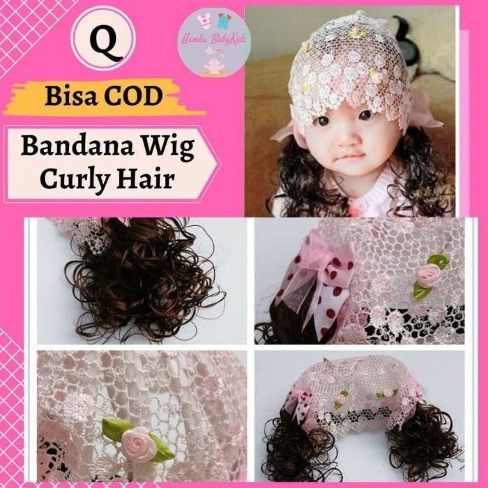 C2D Headband Bandana Rambut Poni Anak Bayi Perempuan Bando Wig Palsu Anak NNk