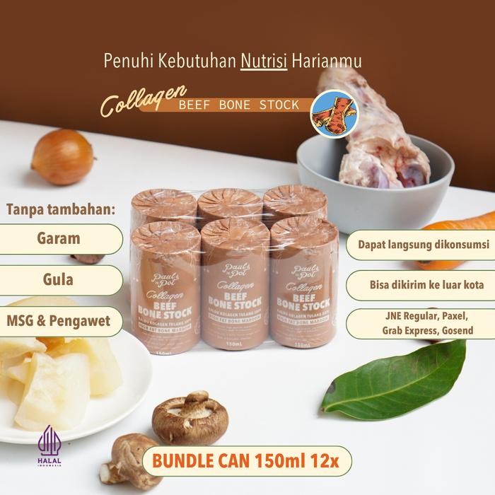

Bundle 12 Kaleng Collagen Beef Bone Stock Paul 'n Pot 150ml