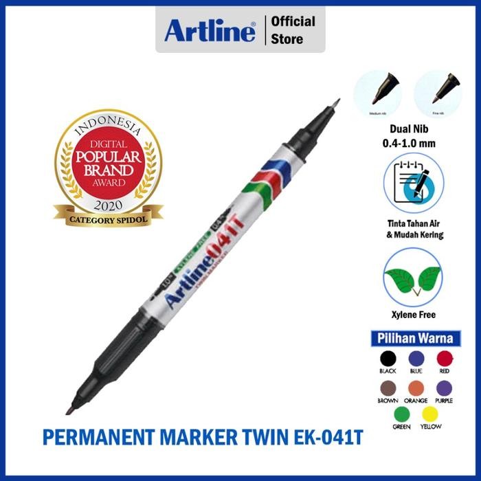 

Spidol Artline Permanent Twin Marker Ek-041T