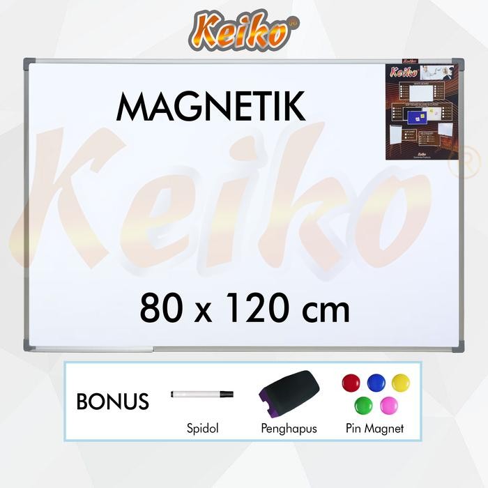 

Papan Tulis Whiteboard Gantung Magnet Single Face Keiko 80 X 120 Cm