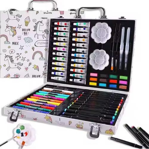 

Crayon set 113 pcs Krayon warna anak set cat couloring set alat mewarnai anak lengkap set Crayon