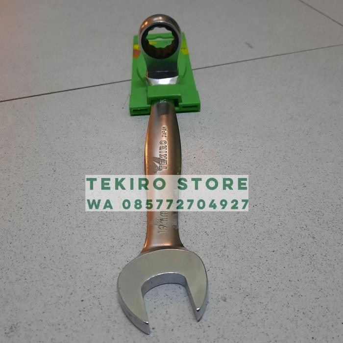 kunci ring pas tekiro 19 mm rachet flexible
