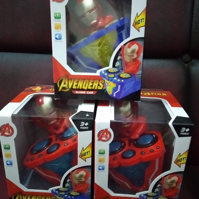 Mainan Anak Dj Ironman Musik Robot Dj Avengers