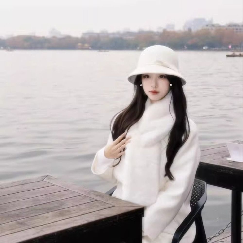 Casual Hepburnesque Felt Formal Hat Panama Cap Wealthy Heiress Style Bowknot Bucket Hat British