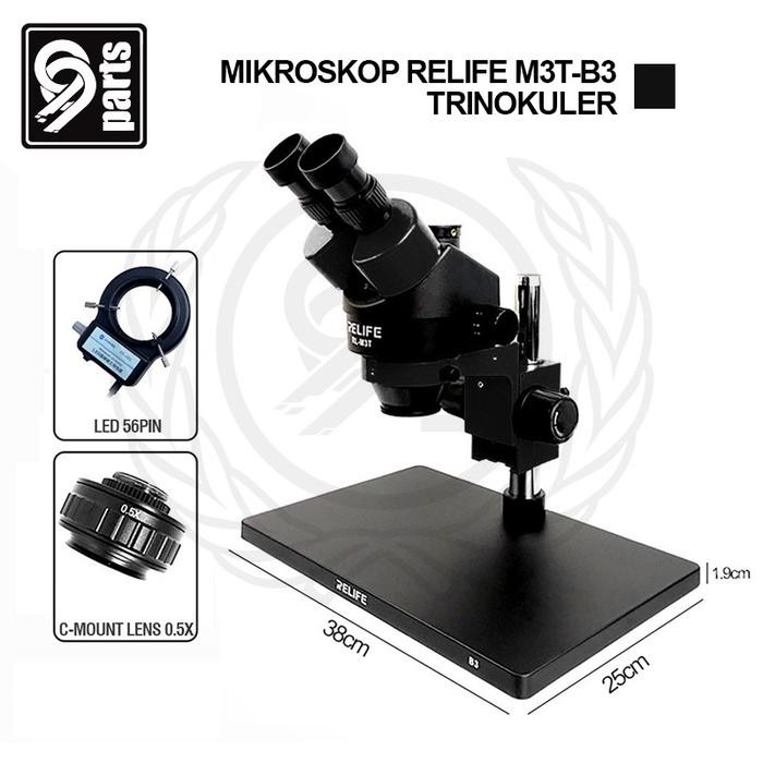 [Expert] Mikroskop Trinokuler Relife M3T-B3+LED / Microscope Trinocular Relife