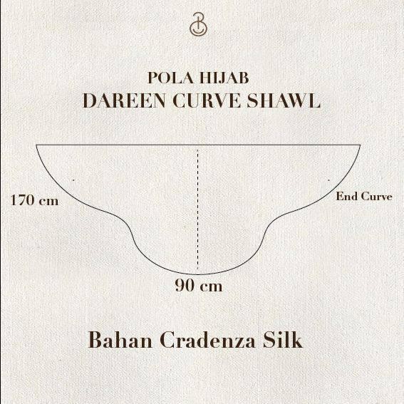 Blissme - Dareen Curve Shawl Pashmina silk oval Pashmina oval ala malaysia Pashmina Syari Pashmina