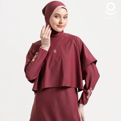 POLITE SWIM Baju Renang Muslimah 1Shark Aqua Dezel