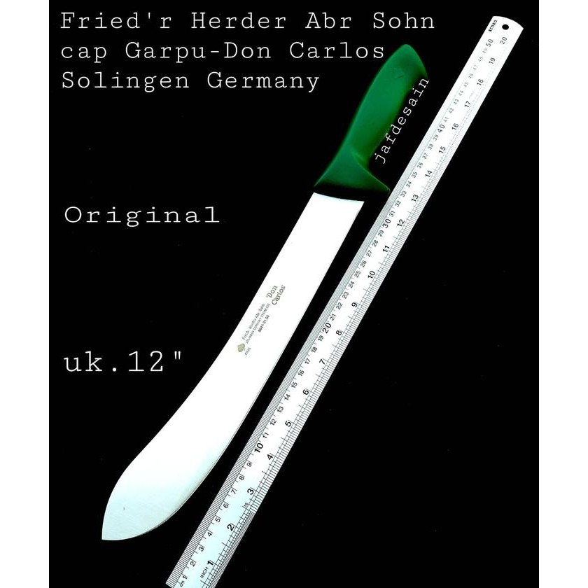 Pisau Sembelih Sapi Cap Garpu Bullnose Don Carlos Solingen Germany 12"
