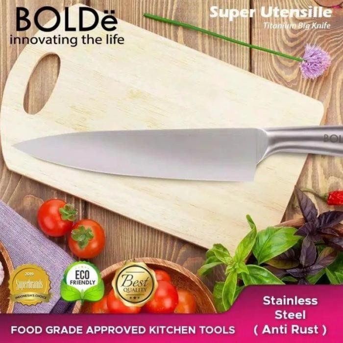 bolde super knives titanium cookinh knife/pisau bolde/pisau titanium