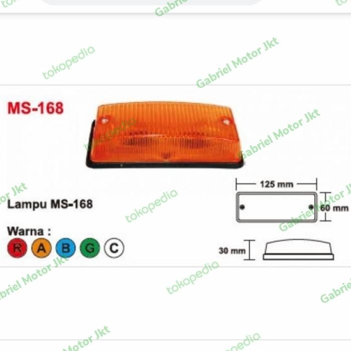 Lampu Bak Truk Model Led Dny 168 Amber Orange-Box Isi 6 Pcs Kode 100