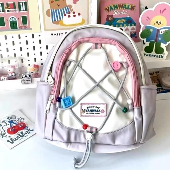 ASLI Tas Ransel Mini Wanita Lucu & Imut, Tas Sekolah Anak Perempuan Vintage Korea, Fashion Kekinian