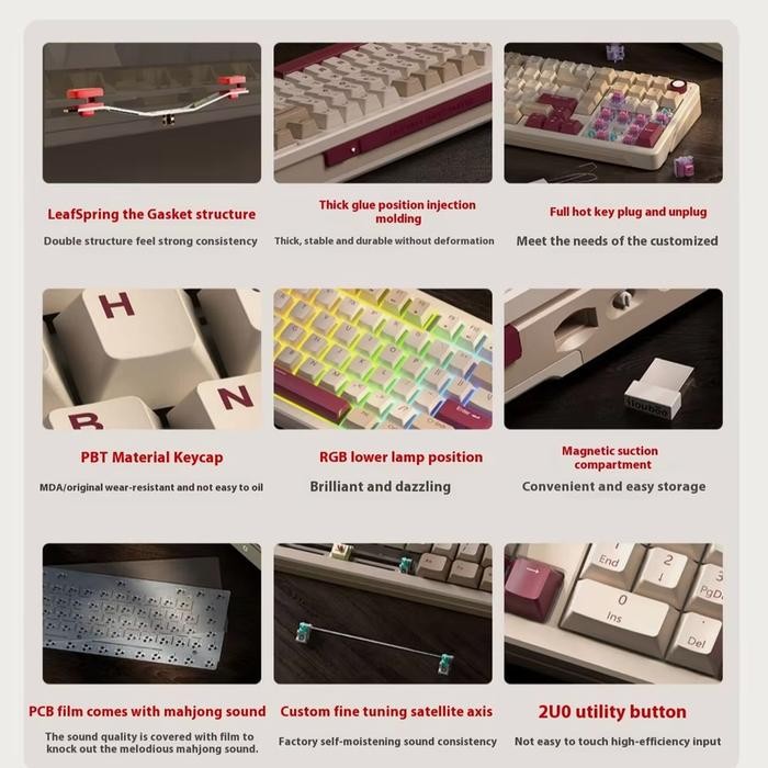 ILovBee B98 Tri Mode RGB Wireless Full Layout Meanical Keyboard