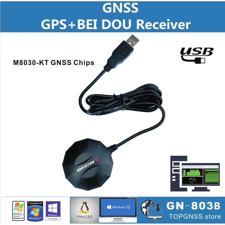 GN-803G USB GPS GLONASS BDS  receiver USB module chip GNSS receiver antenna,  replac BU353S4, dual U