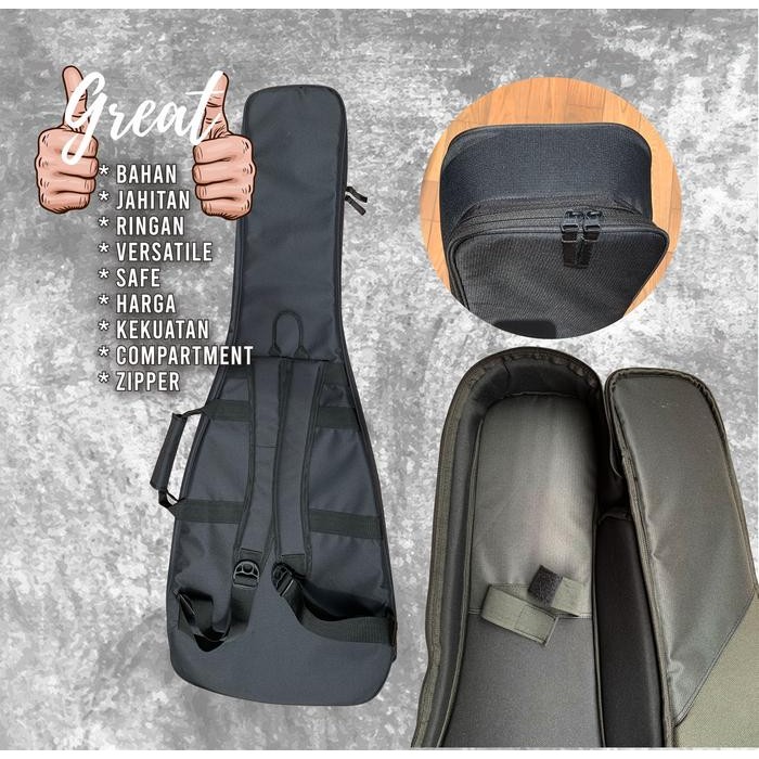 Checkered Semi Gigbag Etnik Prints Gitar elektrik