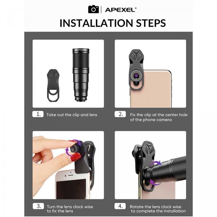 Lensa Kamera Eksternal Handphone Smartphone Lens Telephoto Macro