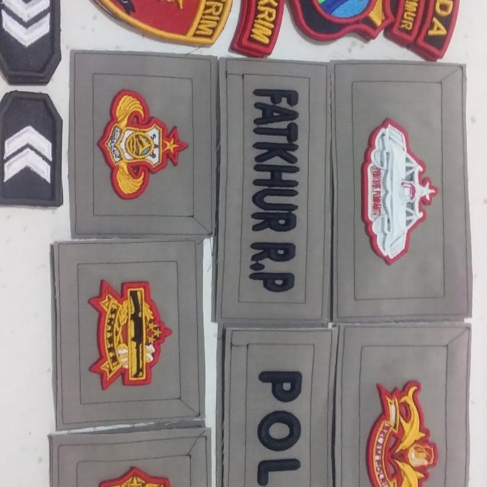 bordir polri pdl timbul/3D