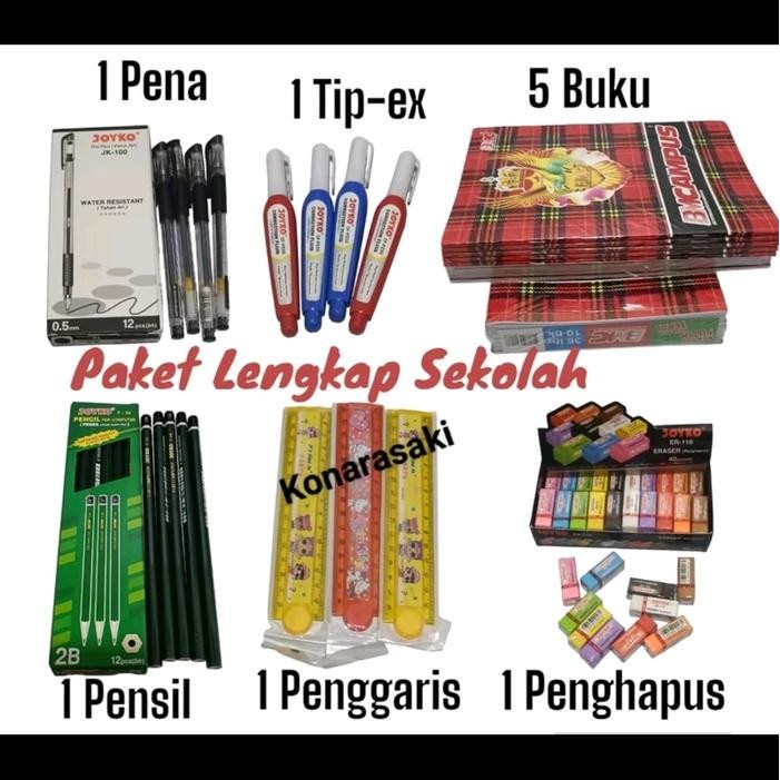 

PAKET LENGKAP 1 PACK ISI 10 PCS/5 PCS BUKU FREE PULPEN, PENSIL, PENGHAPUS,BUKU TULIS BMCAMPUS 36