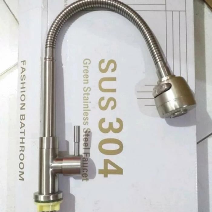 Kran Cuci Piring. Kran Sink Meja Stainless 304 Flexible Model Toto Gratisongkir