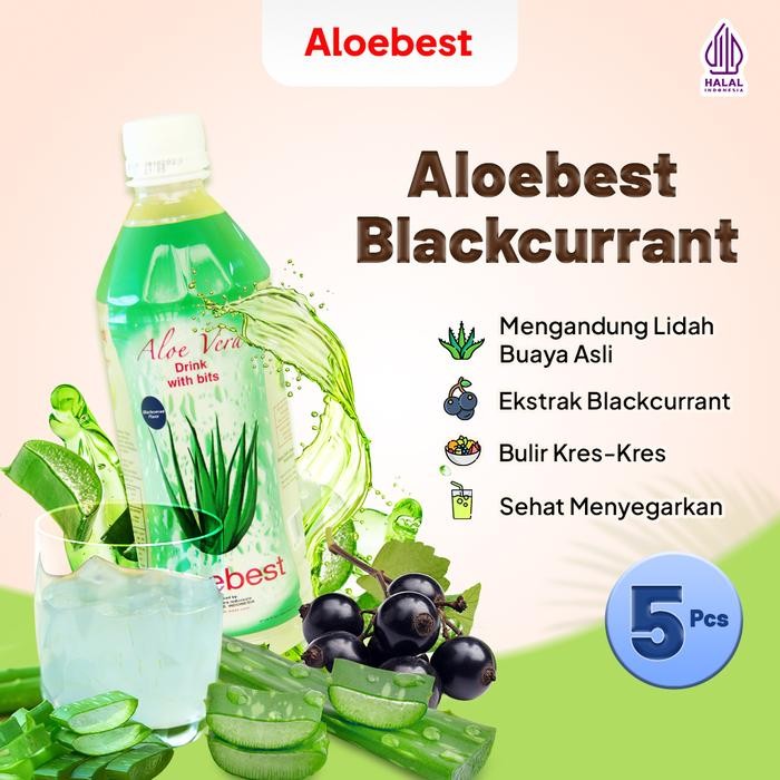 

Cocomaxi Aloebest Minuman Lidah Buaya Rasa Blackcurrant 500 Ml - Isi 5 Pcs