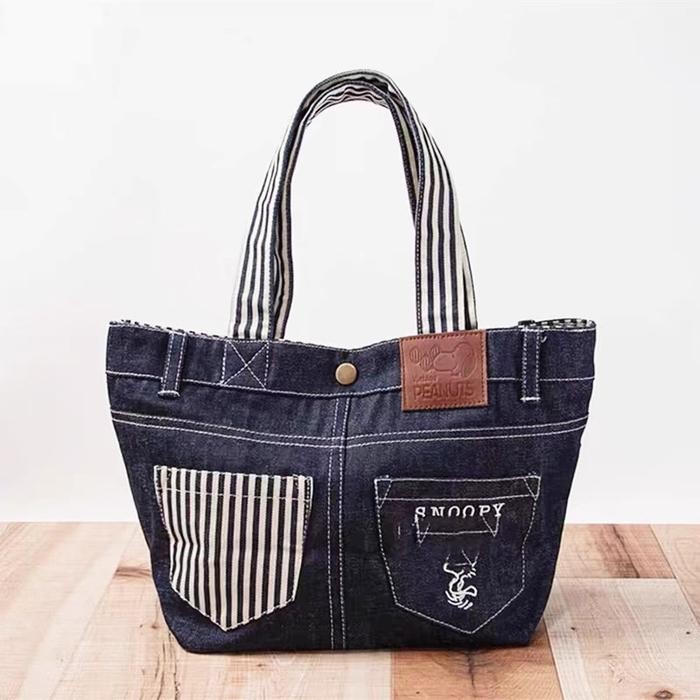 TAS JEANS SNOOPY / TAS SNOOPY / HANDBAG SNOOPY / TAS LUCU