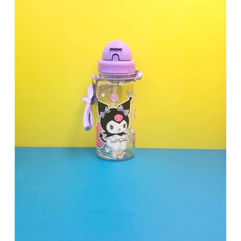 

(Expert) Botol Minum Karakter BPA FREE Sedotan Tali Panjang 350 ml 3675