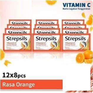 

(Allthebest) Strepsils Vitamin C 12x8 - Strepsils BOX - Permen Pereda Tenggorokan