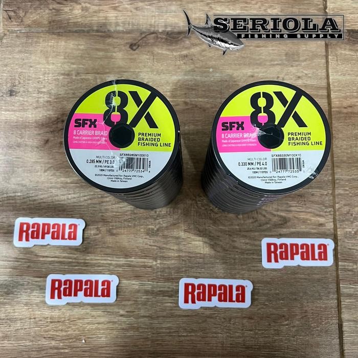 PE SFX 8X MULTICOLOR CARRIER BRAID 100M 49lb PE 3.0 56lb PE 4.0
