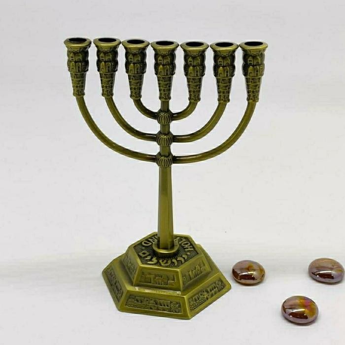 Pajangan Kandil JERUSALEM COPPER Menorah by Israel