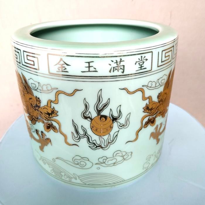 hiolo keramik gambar naga 5"