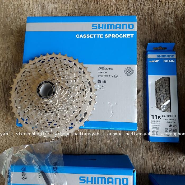 BNIB.. GROUPSET SHIMANO DEORE M5100 2 X 11 SPEED GROUPSET DEORE M5100