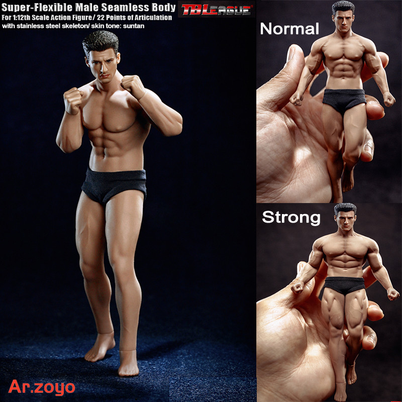 Tbleague 1/12 Super-Flexible Male Seamless Body Action Figure With Head Sculpt Tm01A /Tm02A Fitness