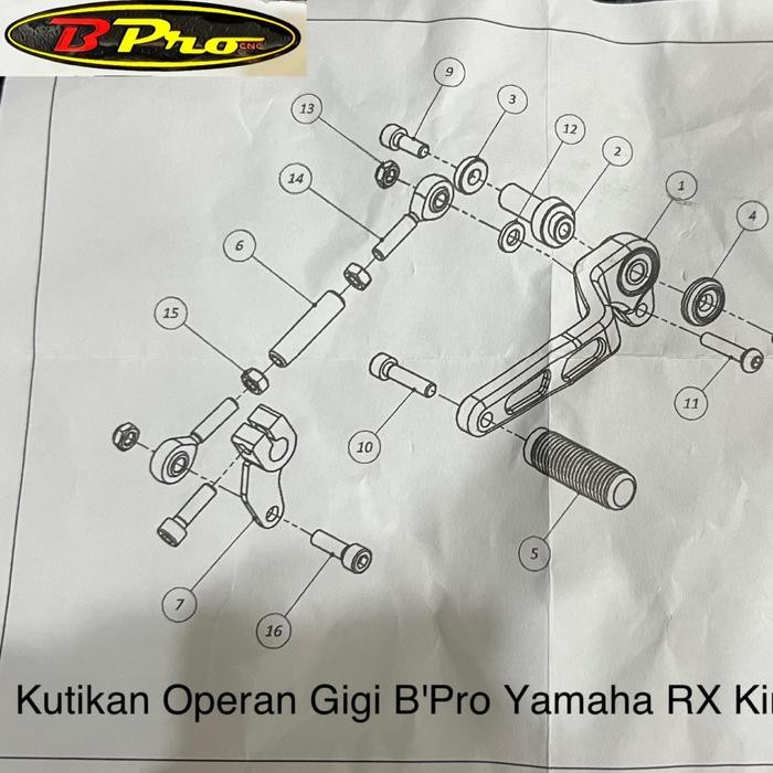 Kutikan Gigi Operan Gigi Perseneling BPro Yamaha RX King