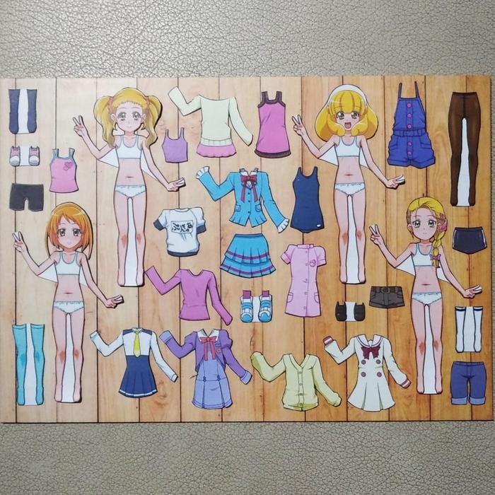 BONGKAR PASANG BAJU KERTAS MAGNET DRESS UP DOLL BUSY PAGE NEW SCHOOL KODE 312