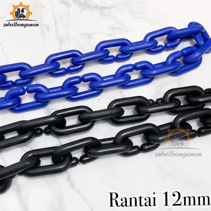 

(Expert) RANTAI PLASTIK PVC 12mm HITAM PUTIH SILVER BIRU / RANTAI TALANG
