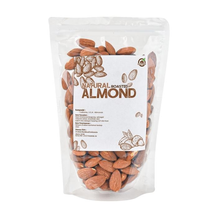 

Natural Roasted Almond ( Kacang Almond Panggang Alami ) 500Gr