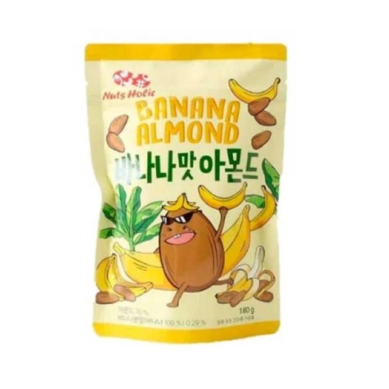 

Nuts Holic Korean Almond Halal 180G Honey Butter Strawberry Banana Wasabi Kimchi Hot Spicy Chicken