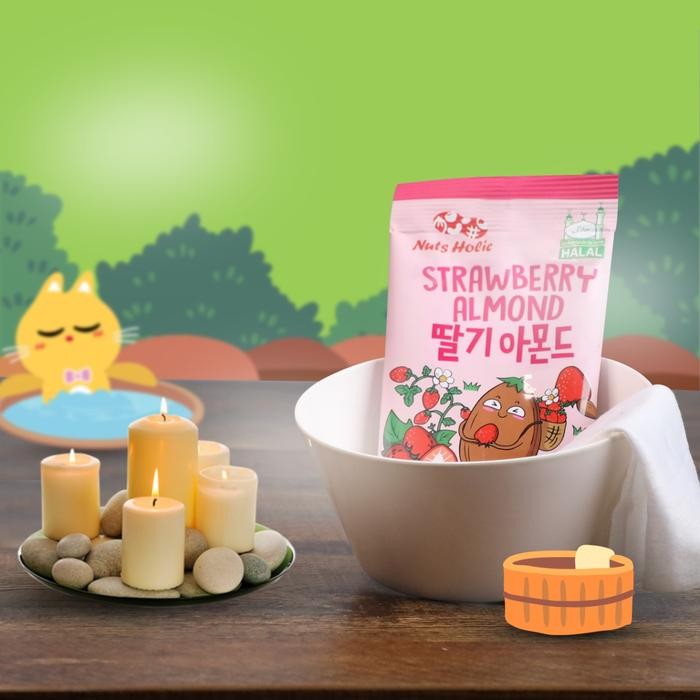 

Nuts Holic Strawberry Almond 180Gr / Kacang Almond Rasa Stroberi