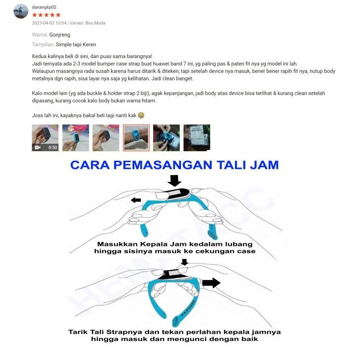

(Expert) Bumper Strap Huawei Band 7 Tali Jam Case Anti Crack