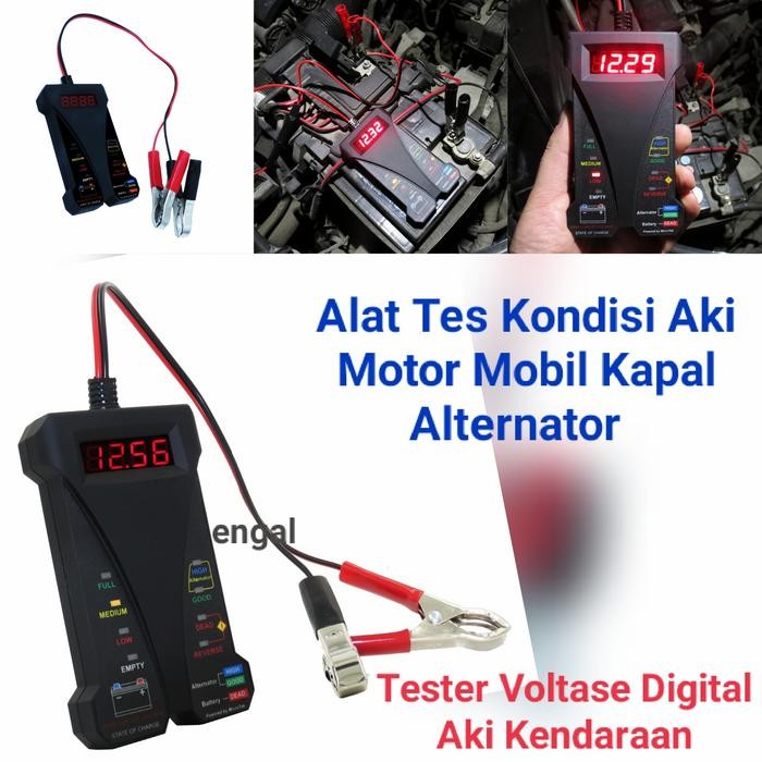 Alat cek aki tester aki mobil motor digital baterai tester digital