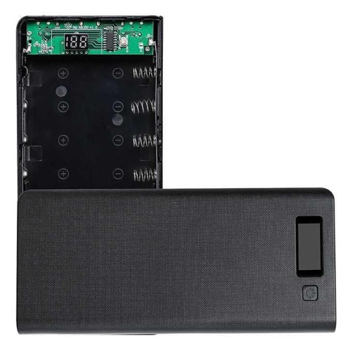 

(Expert) DIY Power Bank Case 8x18650 2 Port + Display - A8 - Black