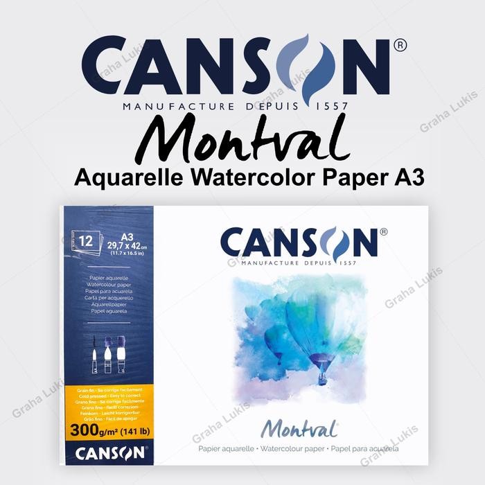 

CANSON MONTVAL A3 29.7X42CM 300GSM KODE 1415